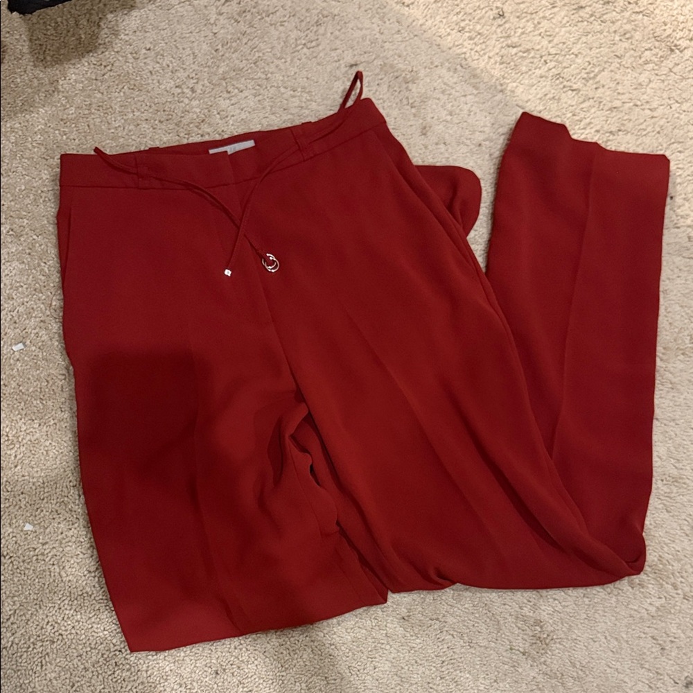 H&M Red Office Pants
